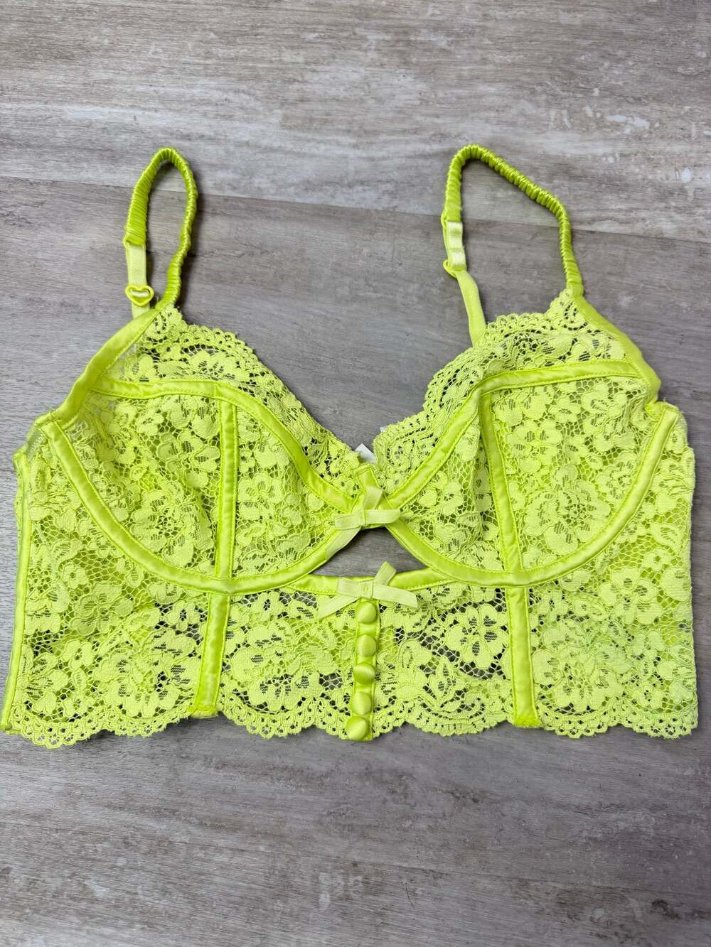 For Love & Lemons Creamsicle Lace Underwire / Corset Bra Bustier Size 36C